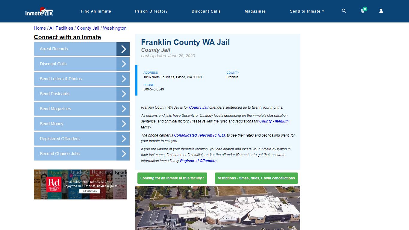Franklin County WA Jail - Inmate Locator - Pasco, WA